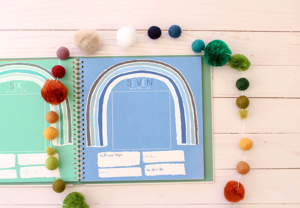 Babys First Year Memory Book - Rainbow