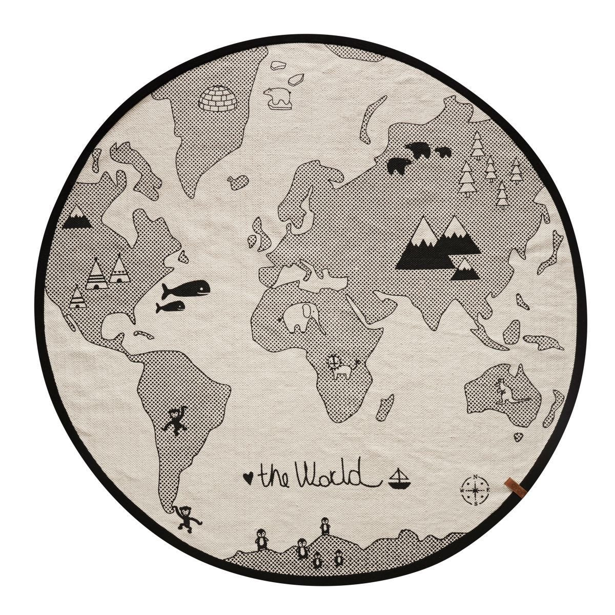 World Rug - Offwhite / Black