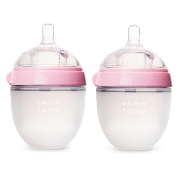 ComoTomo Baby Bottle, Double - 5oz Pink